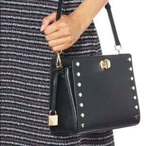 Michael Kors Sylvie Stud Messenger Crossbody Black